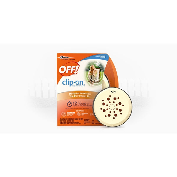 OFF! Clip-On 71703 Mosquito Repellent, 0.016 oz, Liquid, White