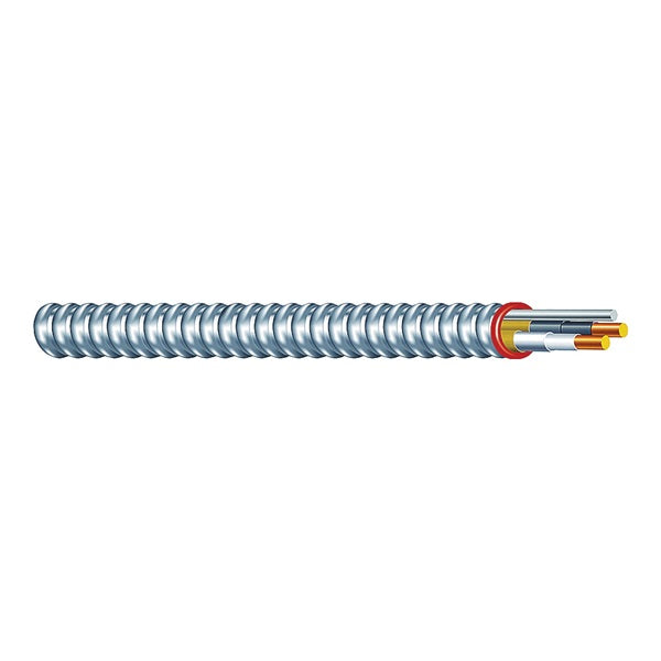 Southwire Duraclad 55274923 Armored Cable, 12 AWG Cable, 2 -Conductor, Copper Conductor, THHN/THWN Insulation