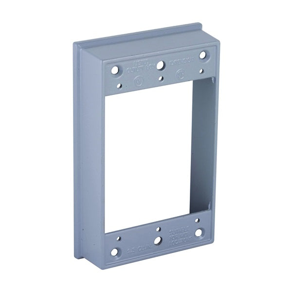 Orbit EXR-1 Extension Ring, 1 in L, 2-3/4 in W, 1 -Gang, Aluminum, Gray, Powder-Coated