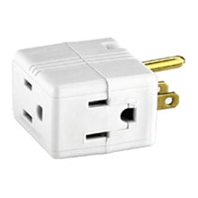 Load image into Gallery viewer, Eaton Cooper Wiring 1482W-BOX Outlet Tap, 2 -Pole, 15 A, 125 V, 3 -Outlet, NEMA: NEMA 5-15R
