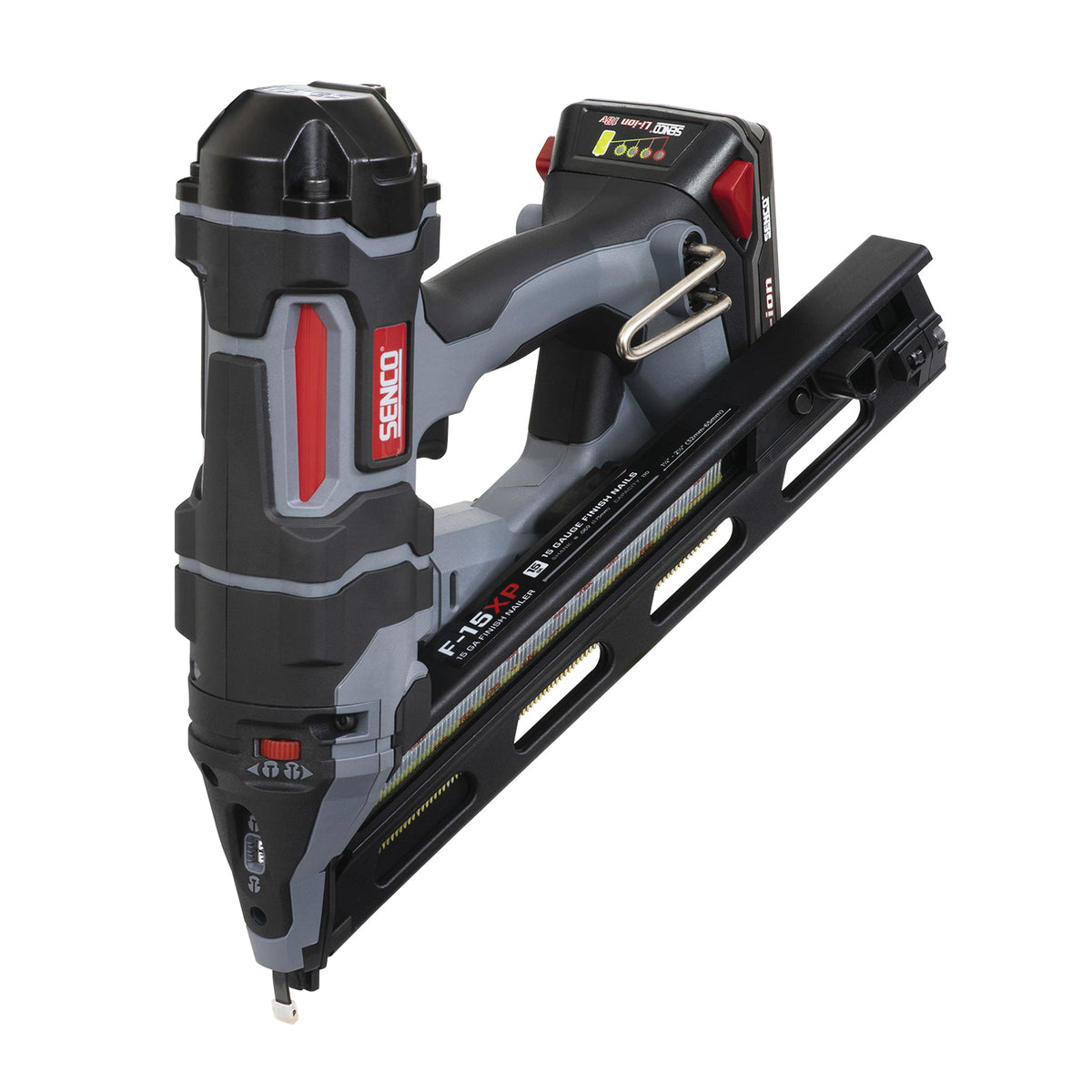 SENCO 5N0001N Nailer, Battery Included, 18 V, 1 Ah, 110 Magazine, 34 deg Collation, Paper Tape Collation, 15 ga Nail