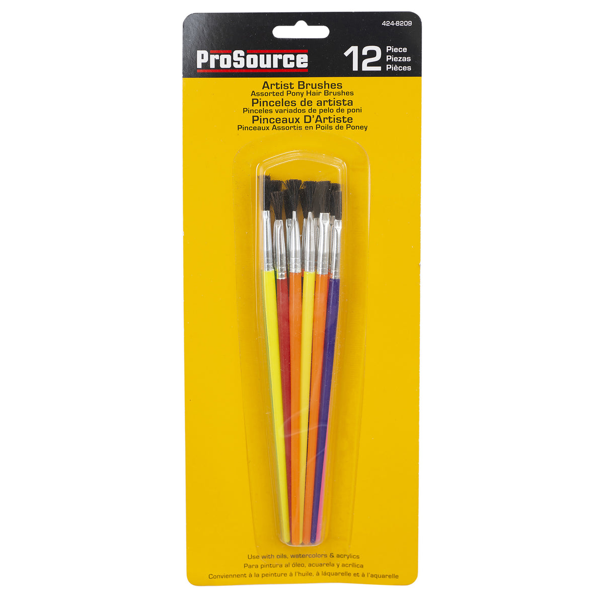 ProSource A 90180 Artist Brush Set, Plastic Handle