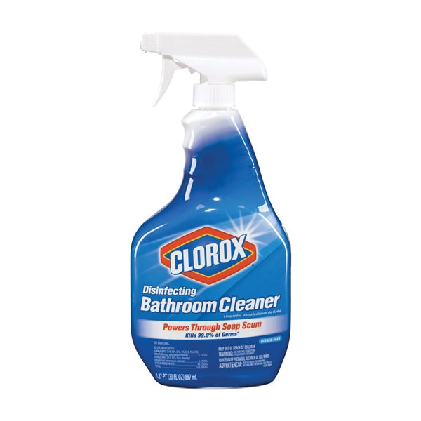 Clorox 08033 Bathroom Cleaner, 30 oz Bottle, Liquid, Citrus, Clear