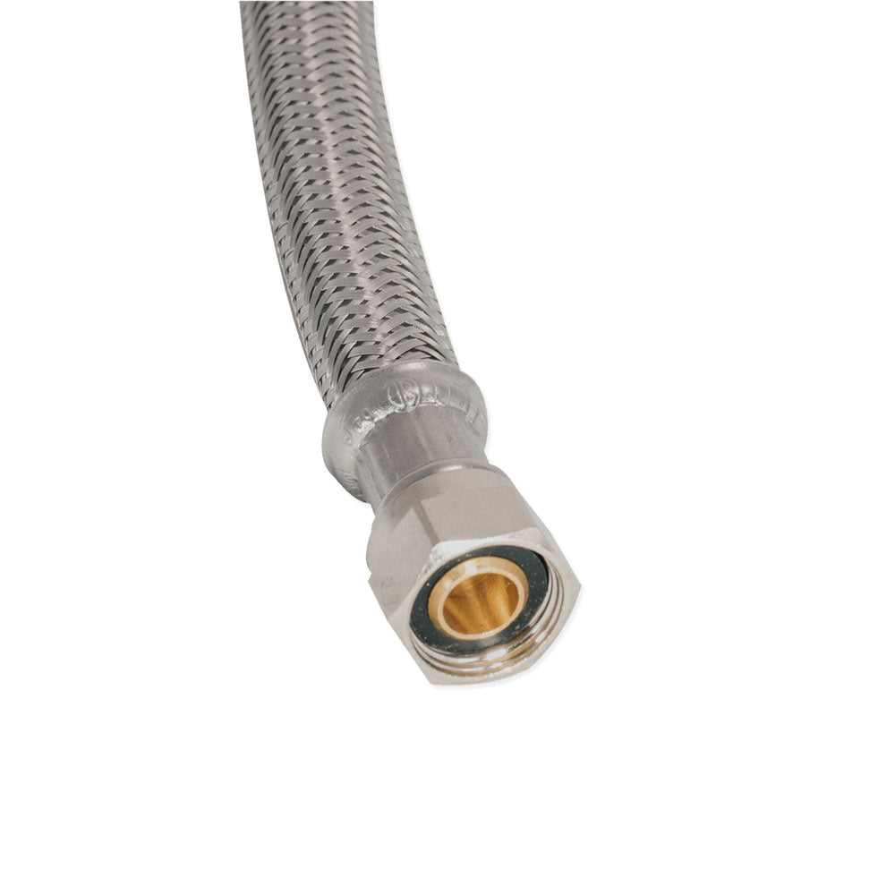 EZ-FLO 41045 Braided Dishwasher Connector Hose, 3/8 in Inlet, Compression Inlet, 3/8 in Outlet, Compression Outlet