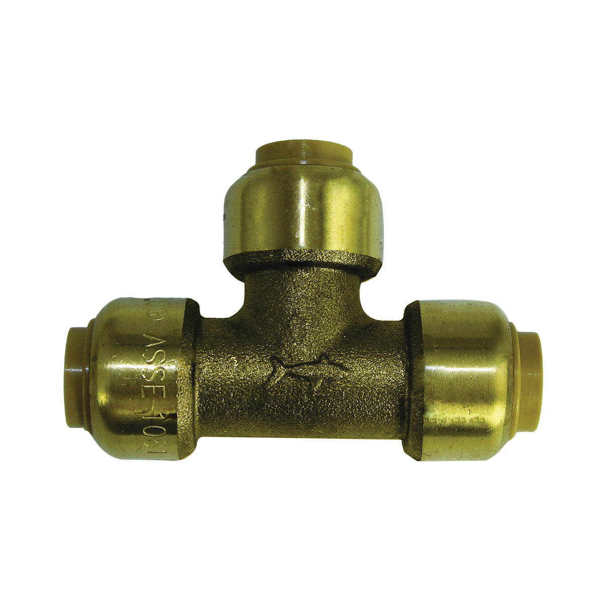 SharkBite U360LFA Pipe Tee, 3/8 in, Push-Fit, DZR Brass, 200 psi Pressure