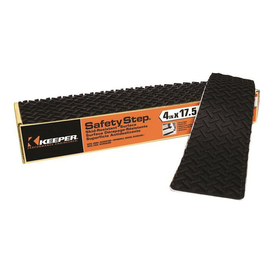 KEEPER 05679 Heavy-Duty Safety Step Tape, 17-1/2 in L, 4 in W, EPDM Rubber Backing