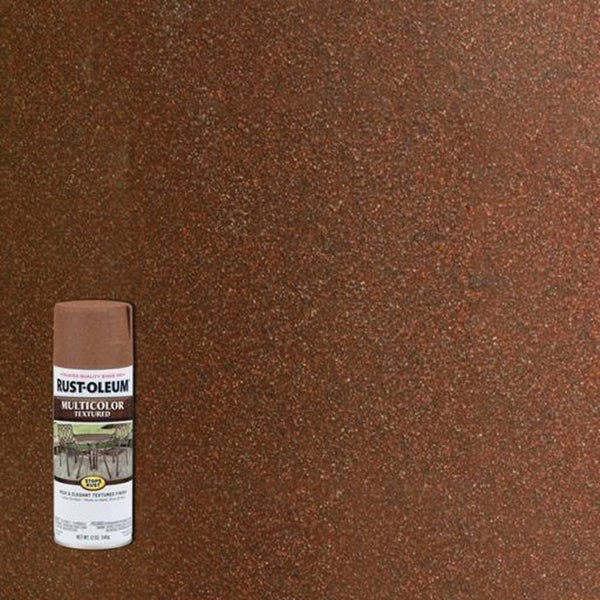 RUST-OLEUM STOPS RUST 239122 Textured Spray Rustic Umber, Solvent-Like, Rustic Umber, 12 oz, Aerosol Can