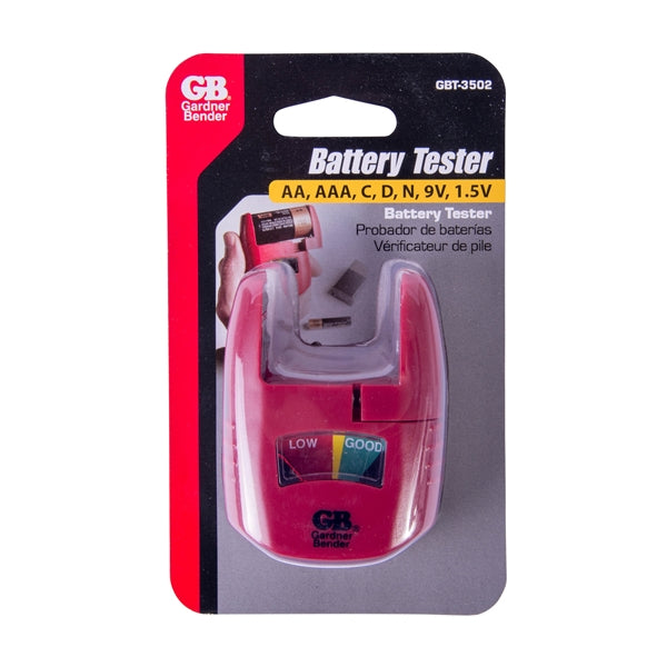 GB GBT-3502 Battery Tester, Analog Display, Red