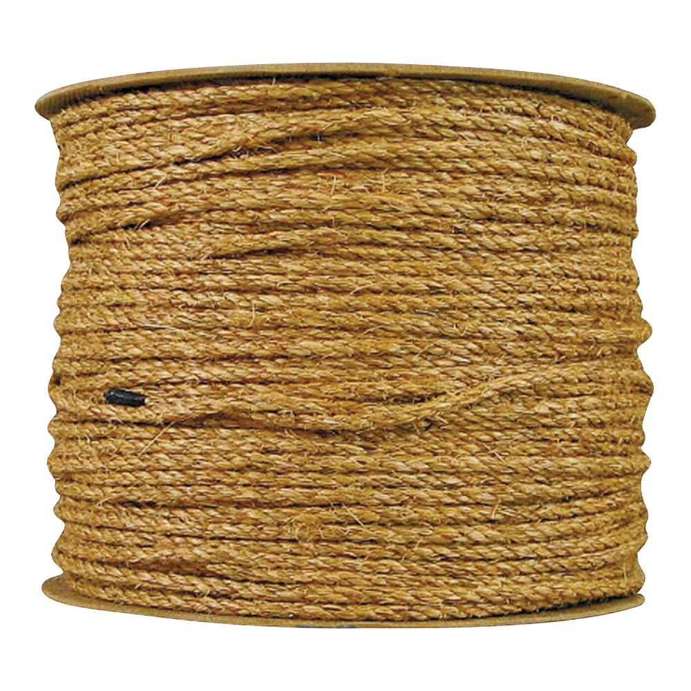 T.W. Evans Cordage 25-001A Rope, 1/4 in Dia, 1200 ft L, Manila, Natural