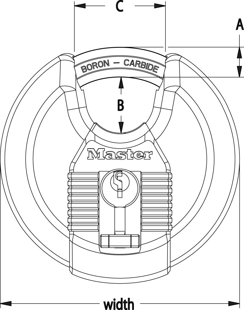 American Lock A5200D Padlock, Keyed Different Key, Open Shackle, 5/16 in Dia Shackle, 1-1/8 in H Shackle, Steel Body