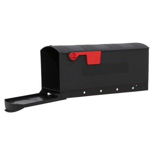 Gibraltar Mailboxes Patriot Series GMB505B01 Rural Mailbox, 1000 cu-in Capacity, Plastic, 8.4 in W, 20-1/2 in D, Black