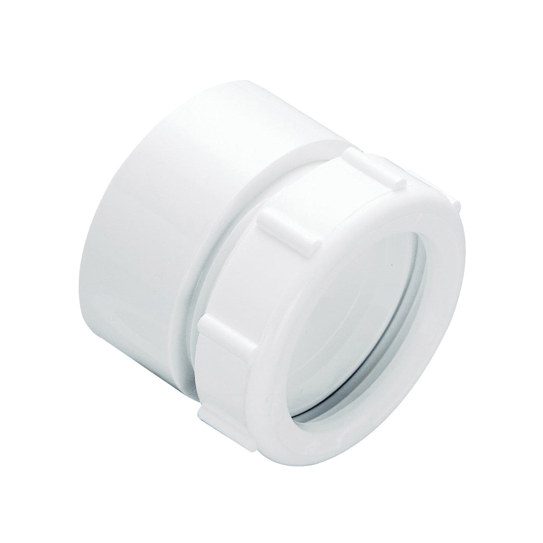 Plumb Pak PP999W Marvel Pipe Connector, 1-1/2 in, Compression, Plastic, White