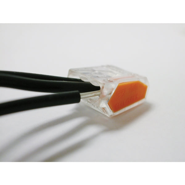 GB PushGard 19-PC3 Wire Connector, 22 to 12 AWG Wire, Copper Contact, Polycarbonate Housing Material, Clear/Orange