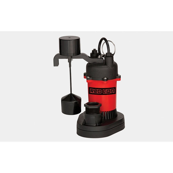 Red Lion RL-SP25T Series 14942739 Sump Pump, 1-Phase, 6 A, 115 V, 0.25 hp, 1-1/2 in Outlet, 23 ft Max Head, 540 gph