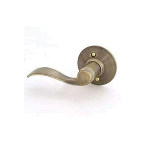 Schlage Accent Series F170 ACC 609 LH Dummy Lever, Solid Brass, Antique Brass