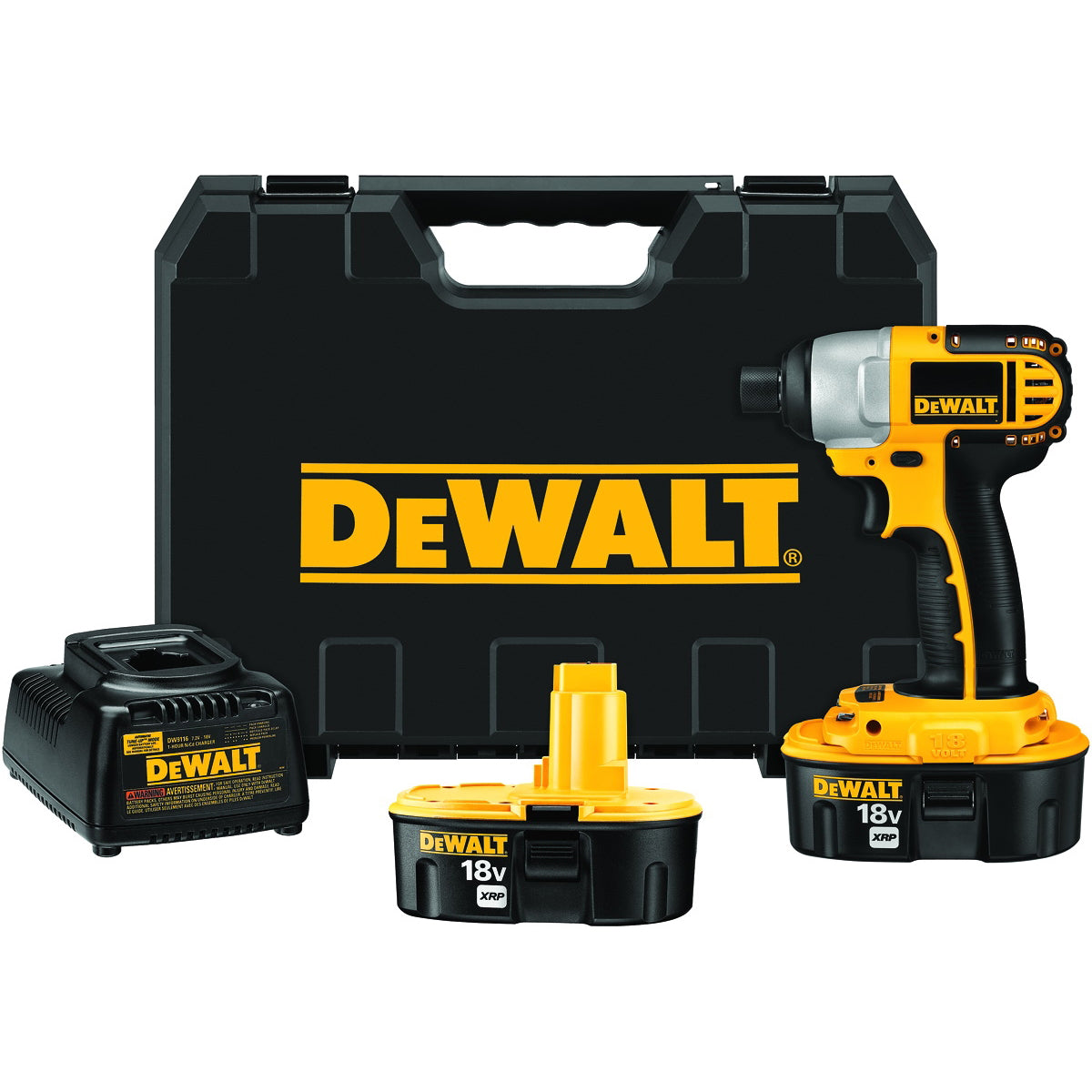 DeWALT XRP DC825KA Impact Driver Kit, Battery Included, 18 V, 2.4 Ah, 1/4 in Drive, Hex Drive, 2700 ipm
