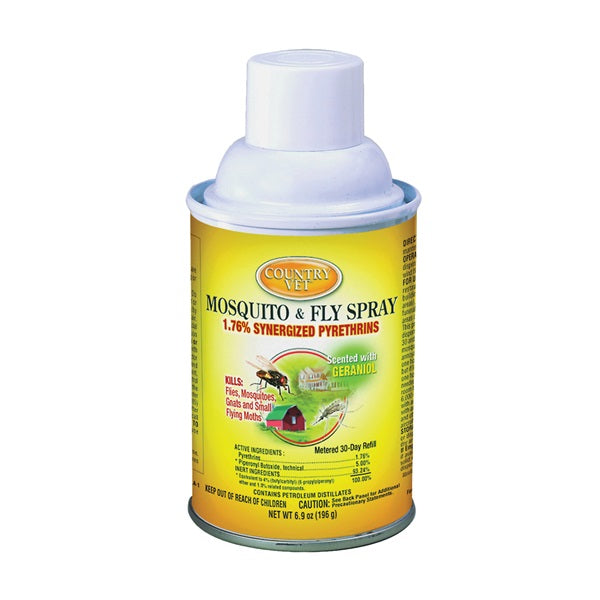 Enforcer 342033CVA Mosquito and Fly Spray, Liquid, Clear, Characteristic, 6.9 oz Aerosol Can