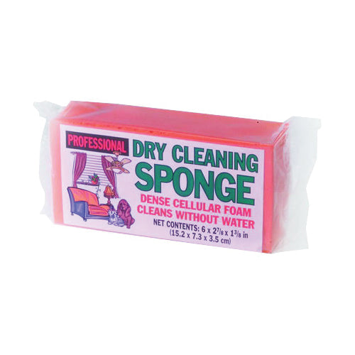 Careware PROFESSIONAL DCS60 Dry Cleaning Sponge, 6 in L, 2-7/8 in W, 1-3/8 in Thick, Cellular Foam