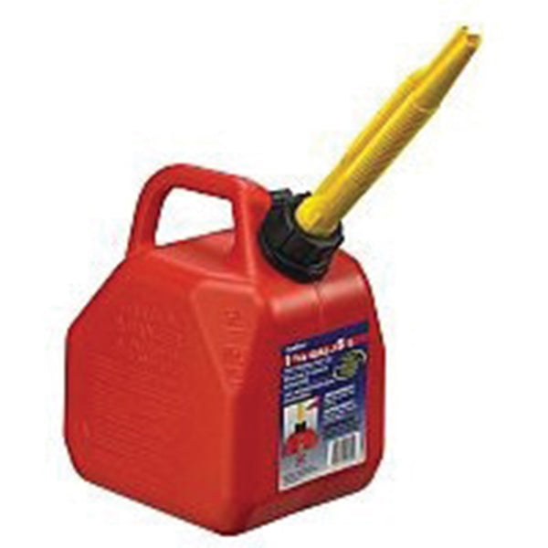 Scepter 07081 Gas Can with CRC, 1.25 gal Capacity, Polyethylene, Red