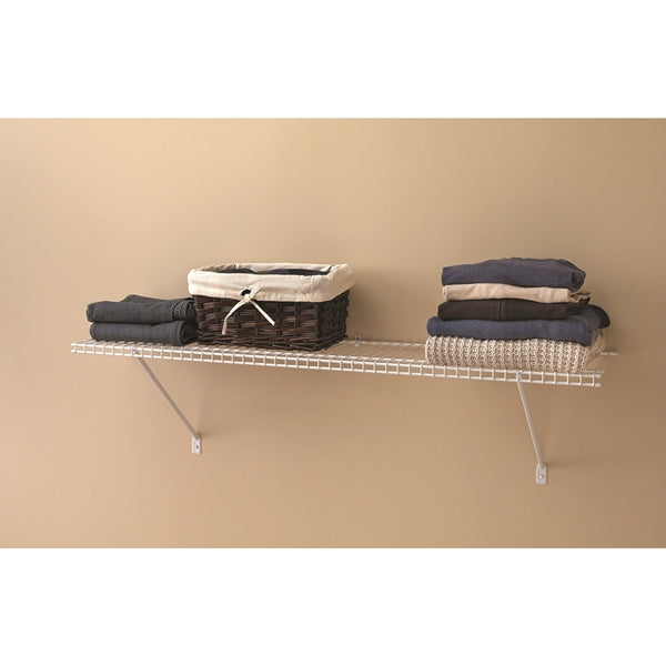 ClosetMaid SuperSlide 4717 Wire Shelf, 60 lb, 1-Level, 12 in L, 72 in W, Steel, White