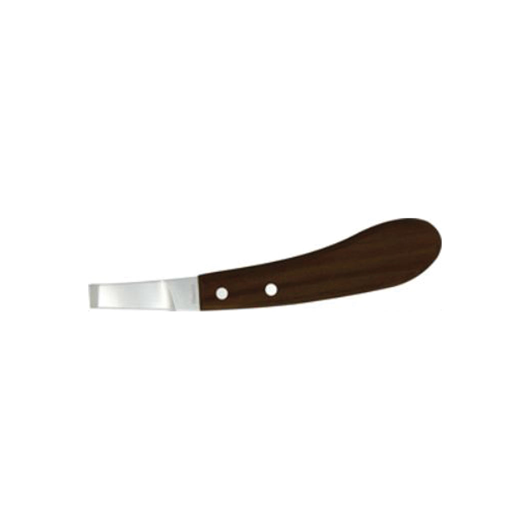 Diamond Farrier D280L Hoof Knife, Wide Blade, Stainless Steel Blade, Hardwood Handle, Comfortable-Grip Handle
