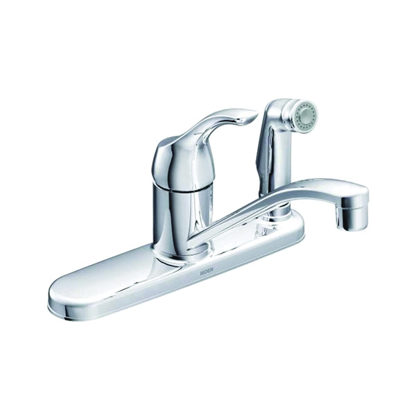 Moen Adler Series CA87554C Kitchen Faucet, 1.5 gpm, 1-Faucet Handle, Stainless Steel, Chrome Plated, Deck Mounting