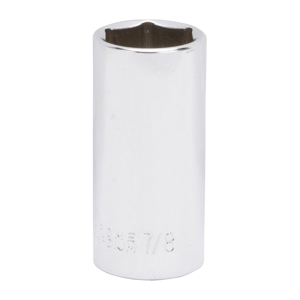 Vulcan MT6496484 Drive Socket, 7/8 in Socket, 3/8 in Drive, 6-Point, Chrome Vanadium Steel, Chrome