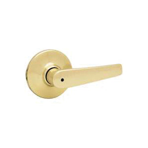 Kwikset 300DL3CP Privacy Lever, 3-5/8 in L Lever, Polished Brass
