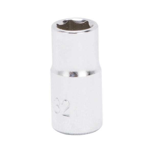 Vulcan MT6482665 Drive Socket, 9/32 in Socket, 1/4 in Drive, 6-Point, Chrome Vanadium Steel, Chrome