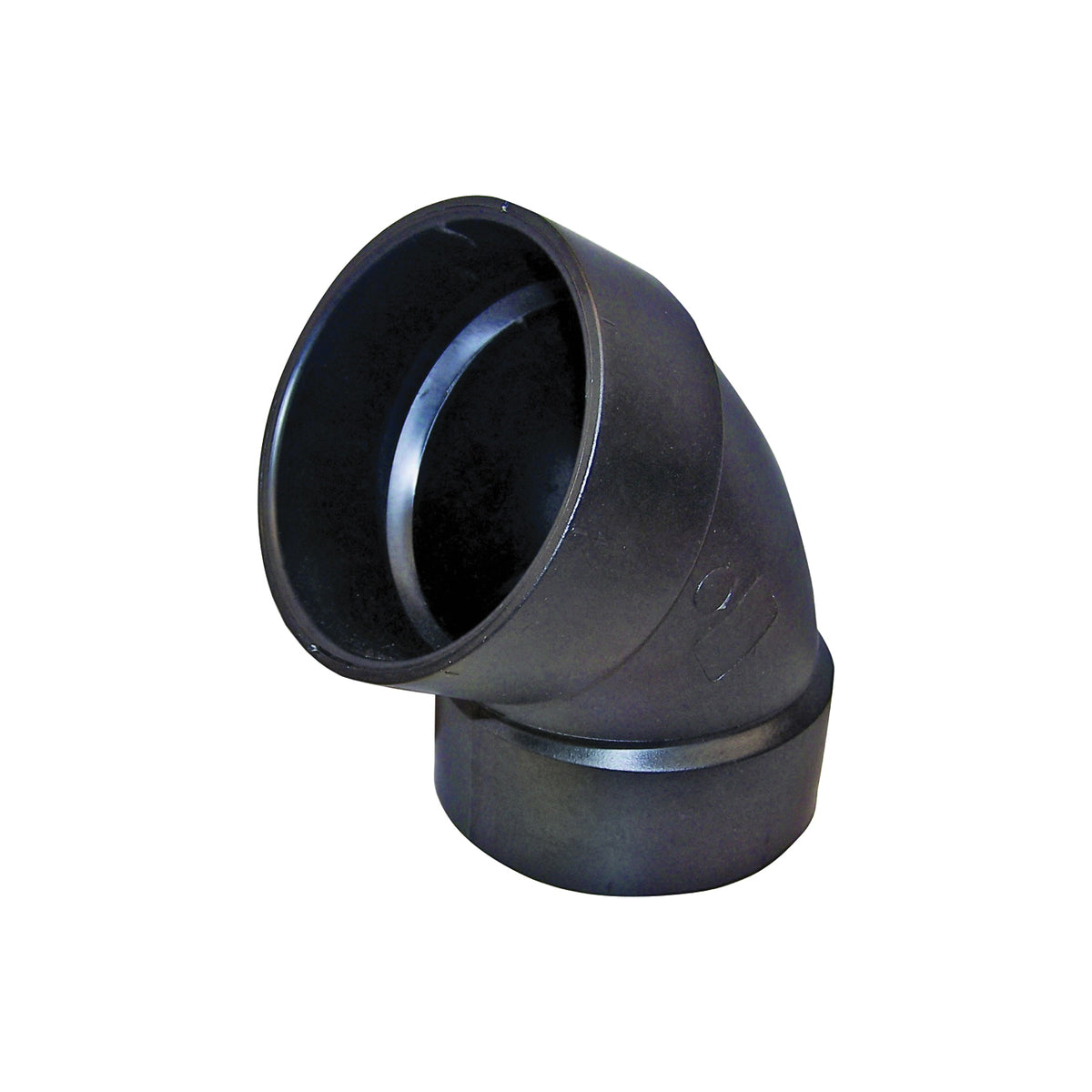 GENOVA 80915 Pipe Elbow, 1-1/2 in, Hub, 60 deg Angle, ABS, SCH 40 Schedule