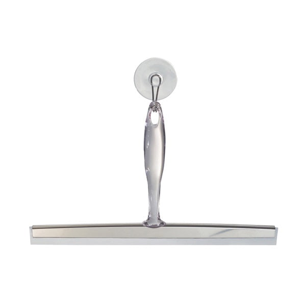iDESIGN 58740 Shower Squeegee, 12 in Blade, 7-1/2 in OAL, Clear