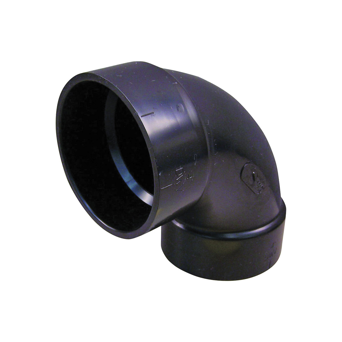 GENOVA 82830 Sanitary Pipe Elbow, 3 in, Hub, 90 deg Angle, ABS, SCH 40 Schedule