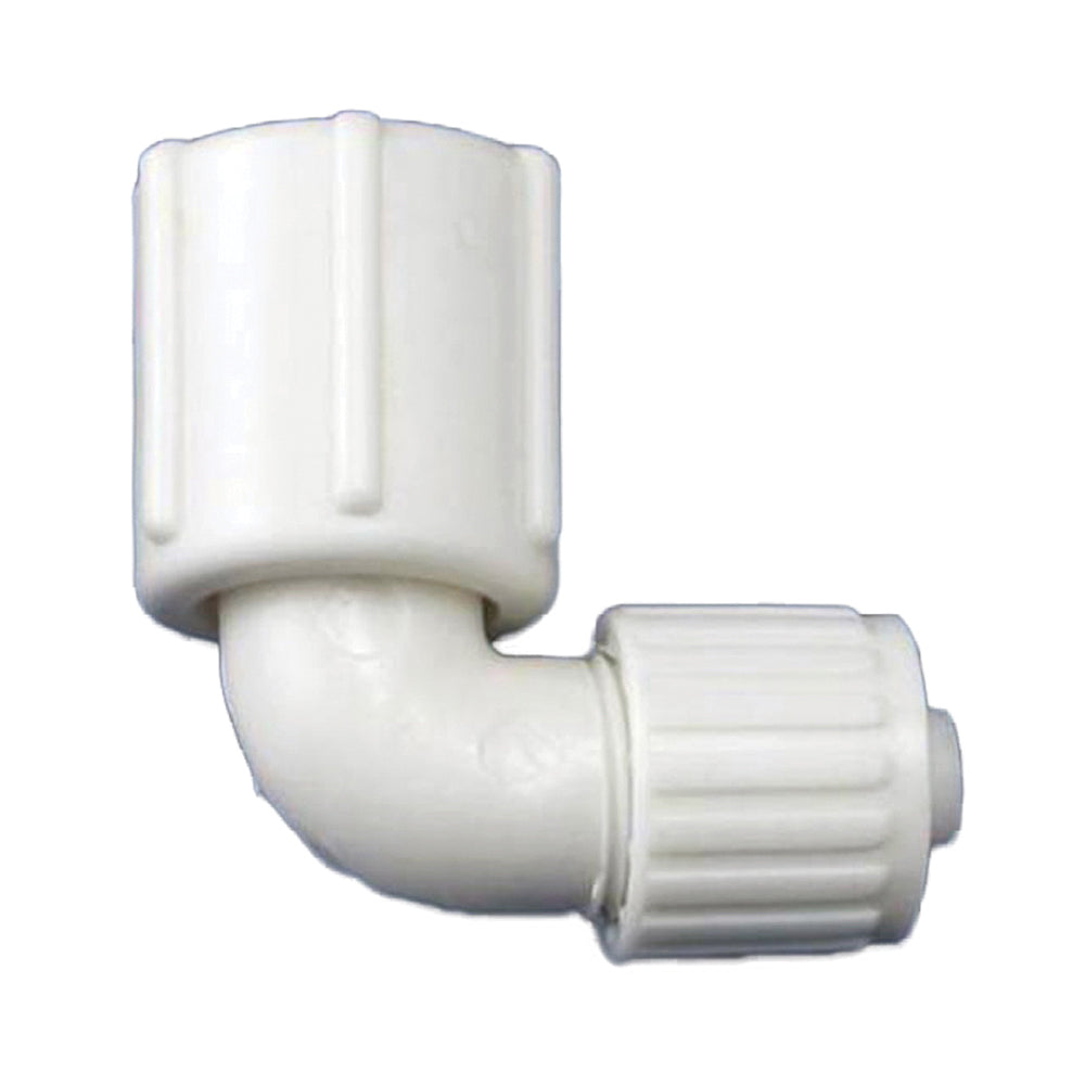 Flair-It PEXLOCK 16817 Pipe Elbow, 3/8 x 1/2 in, FPT, 90 deg Angle