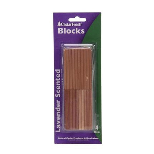 HOUSEHOLD ESSENTIALS Cedar Fresh 30273 Milled Cedar Block, Solid Block, Cedar, Lavender, Red