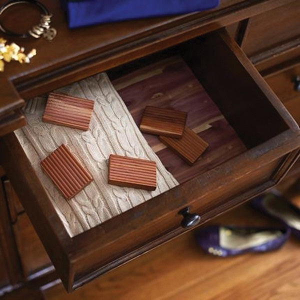 HOUSEHOLD ESSENTIALS Cedar Fresh 30273 Milled Cedar Block, Solid Block, Cedar, Lavender, Red