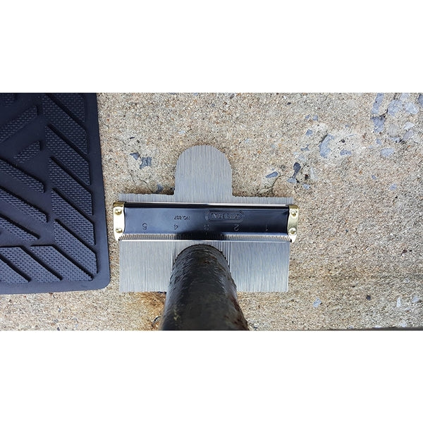 GENERAL 837 Contour Gauge with Pins, 6 in L, 3-1/2 in W, SAE Graduation, Stainless Steel