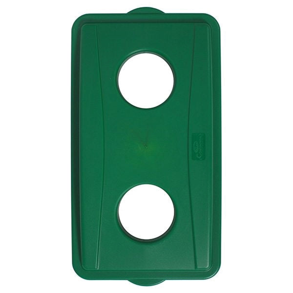 CONTINENTAL COMMERCIAL Wall Hugger 7316GN Receptacle Lid, Plastic, Green