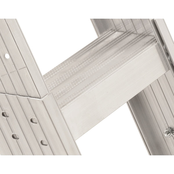 Louisville AEE2510 Aluminum Energy Efficient Attic Ladder, Opening 25-1/2 x 54 in, Fits Ceiling Heights of 7 ft 7 in to 10 ft 3 in