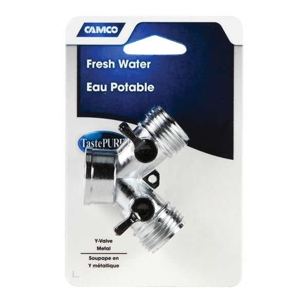 CAMCO 20113 Shut-Off Valve, Male x Male, Metal, Silver