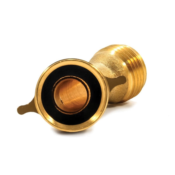 CAMCO 22605 Hose Elbow with Gripper, Male Thread x Hose Barb, Brass