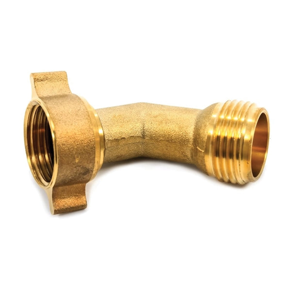CAMCO 22605 Hose Elbow with Gripper, Male Thread x Hose Barb, Brass