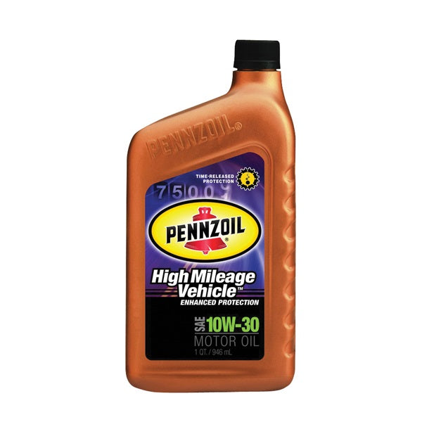 Pennzoil 550022812/160554 High-Mileage Motor Oil, 10W-30, 1 qt Bottle