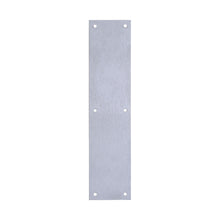 Load image into Gallery viewer, Tell Manufacturing DT100072 Push Plate, Aluminum/Steel, Satin, 15 in L, 3-1/2 in W, 0.05 ga Thick
