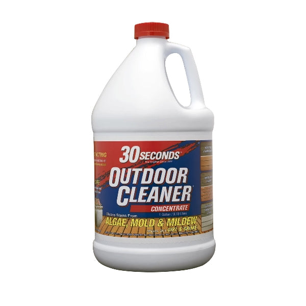 30 SECONDS 1G30S Outdoor Cleaner, 1 gal Bottle, Liquid, Bleach, Light Yellow