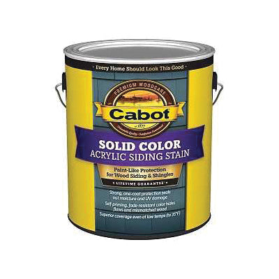 Cabot 800 Series 140.0000808.007 Solid Color Siding Stain, Natural Flat, Liquid, 1 gal, Can