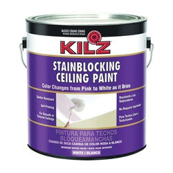 Kilz 68041 Ceiling Paint, White, 1 gal, Can, Resists: Spatter, Water Base