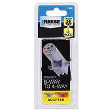 Load image into Gallery viewer, REESE TOWPOWER 74605 Trailer Wiring Adapter, 6-Pole, Plastic Housing Material, Black
