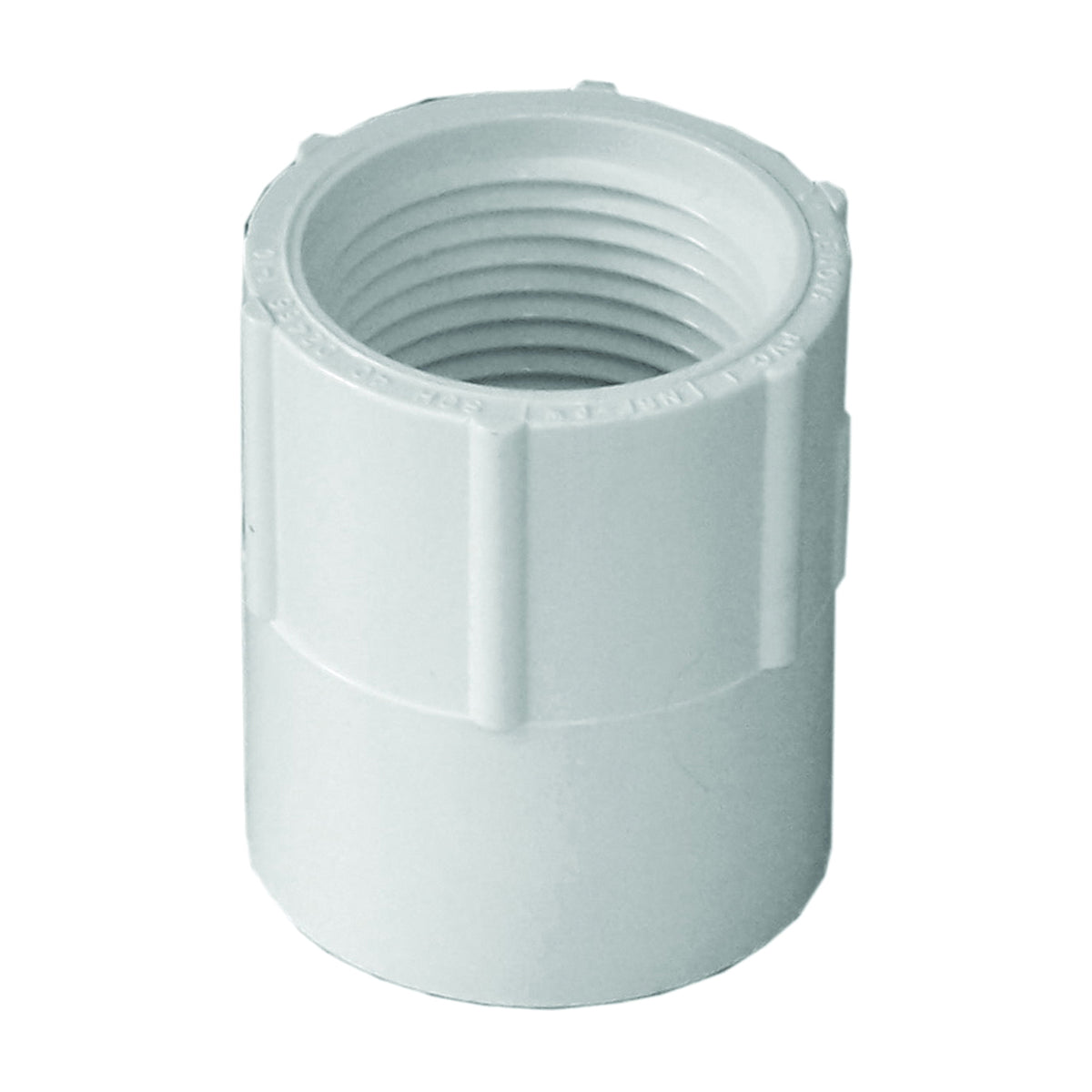 GENOVA 300 Series 30307CP Pipe Adapter, 3/4 in, Slip x FIP, PVC, White, SCH 40 Schedule