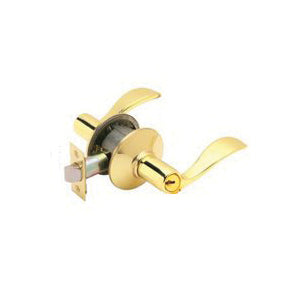 Schlage Accent Series F51A ACC 605 Entry Lever Lockset, Solid Brass, Brass