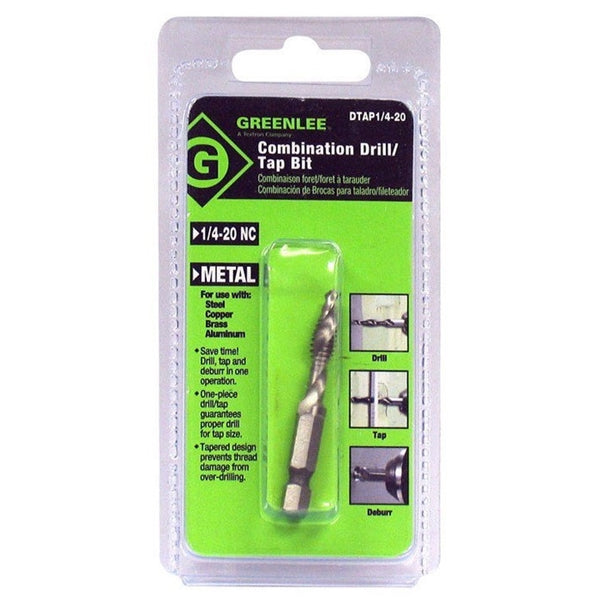 Greenlee DTAP1/4-20 Drill/Tap, Steel